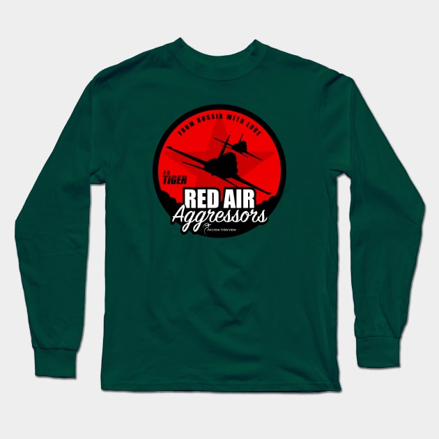 F-5 Aggressor - Red Air Aggressors Long Sleeve T-Shirt by Aircrew Interview